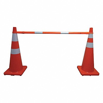 GRAINGER 9XPY3 Telescoping Cone Bar Orange 60-108 In L