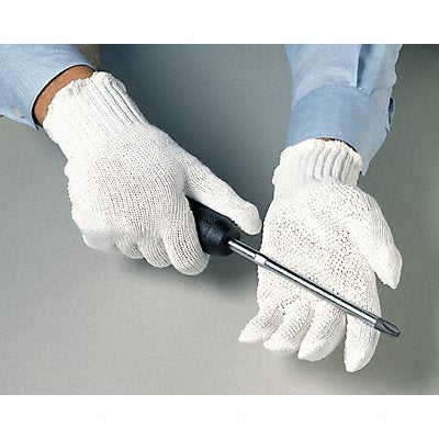 CONDOR 9XW97 Knit Gloves White L PR