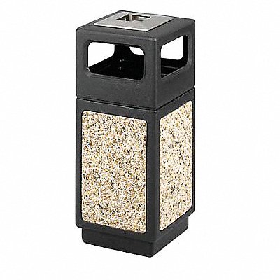 SAFCO 9470NC Ash/Garbage Can 15 gal Black