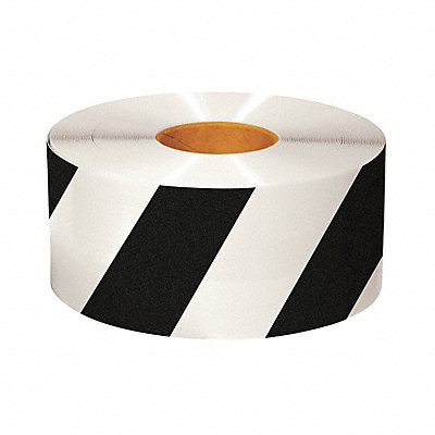 MIGHTY LINE 6RWCHV Floor Tape Black/White 6 inx100 ft Roll
