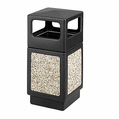 SAFCO 9472NC Garbage Can 38 gal Black Plastic