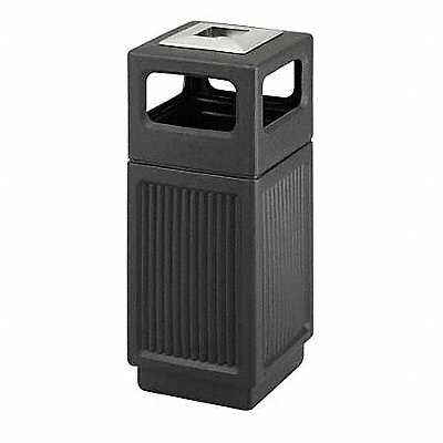 SAFCO 9474BL Ash/Garbage Can 15 gal Black