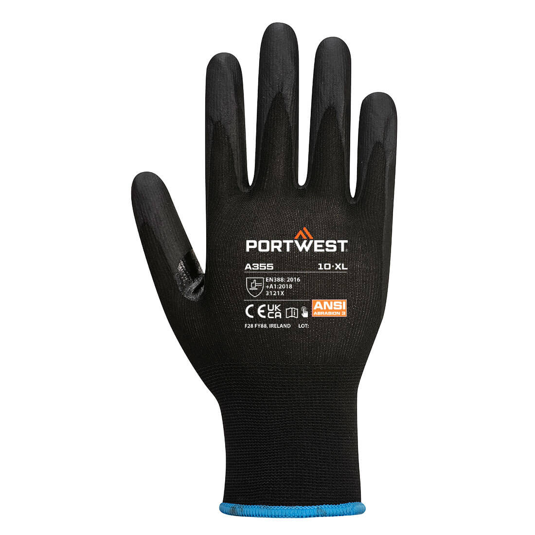 Portwest A355 Grip 15 Nitrile Foam Touchscreen Glove (Pk12)