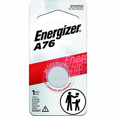 ENERGIZER A76BPZ Button Battery Alkaline 1.5VDC A76