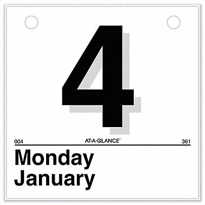 AT-A-GLANCE AAGK150 Wall Calendar Refill Daily 6x6in White