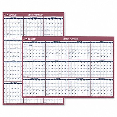 AT-A-GLANCE PM21228 Reversible Yearly Wall Calendar 24 x36