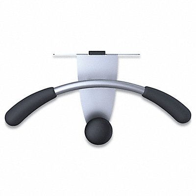 ALBA ABAPMMOUSPART Metal Cubicle Valet Hook Black/Silver