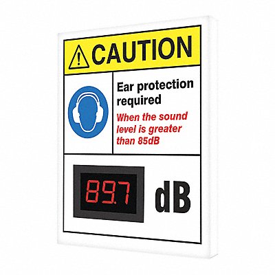 CONDOR 444A68 Sound Level Decibel Meter Sign 12x10in