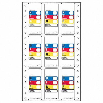 LABELMASTER ACL503 Hazcom Label 1-1/4 H 2-7/8 W PK500