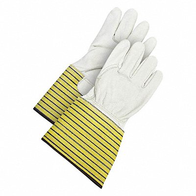 BDG 4012510W Leather Gloves Cowhide Palm Elastic