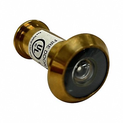 GRAINGER 1HEW3 Door Viewer Brass 200 Deg Viewing Angle