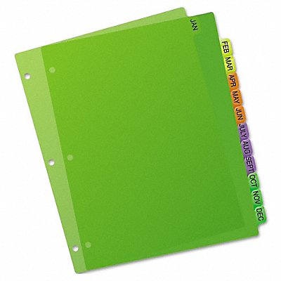 AVERY 11331 Index Divider Months 8.5 X11 Tr PK12