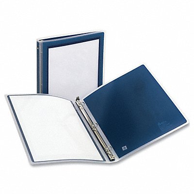 GRAINGER AVE15766 3-Ring Binder 1/2 Navy Blue