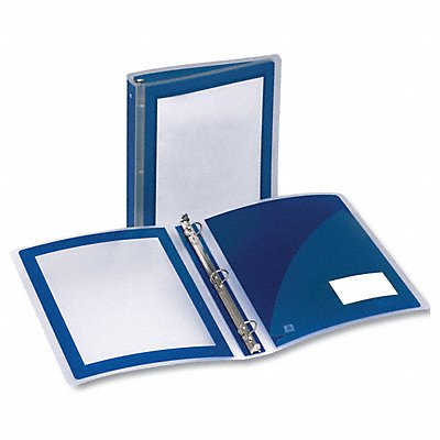 GRAINGER AVE17638 3-Ring Binder 1-1/2 Navy Blue