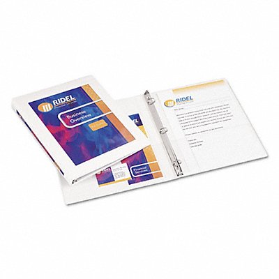 GRAINGER AVE68052 3-Ring Binder 1/2 White