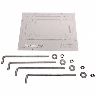 BREEZ-EV EVCL2ACCANCHORKITWET EV Charger Pedestal Anchor Kit 10 D 3 W