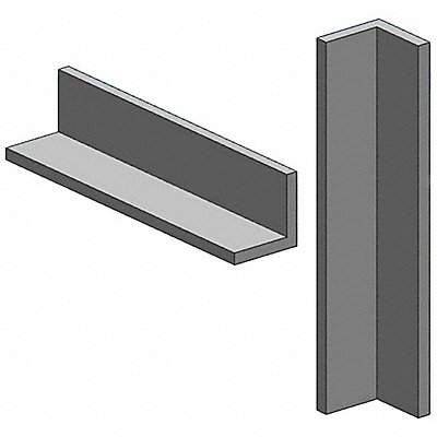 GRAINGER ha375x312 Carbon Steel Angle 12 in L 3 in W