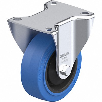 GRAINGER BPOEV100KASB Plate Caster Rigid Rubber 4 15/16 H