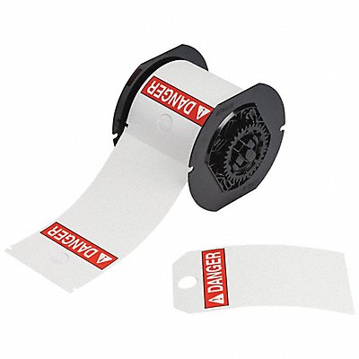 BRADY B30255851ANSIDA Lockout Tags 5-3/4 Label H Red on White