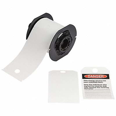 BRADY B30255851WHTF Lockout Tags 5-3/4 Label H White