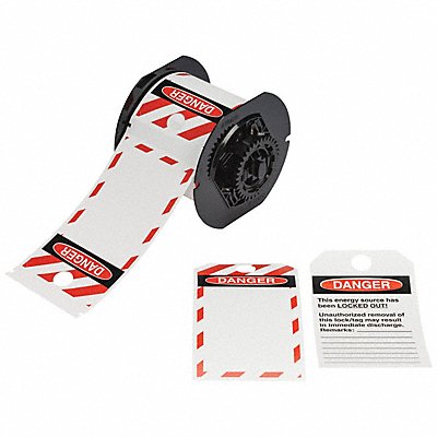 BRADY B30255851OSHADSB Lockout Tags 5-3/4 Label H Red on White