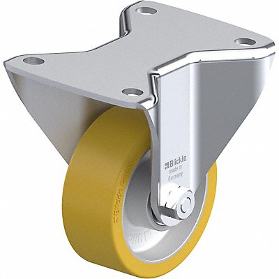 GRAINGER BHALTH100K3 Plate Caster Rigid Polyurethane 5 1/2 H