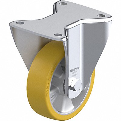 GRAINGER BHALTH125K3 Plate Caster Rigid Polyurethane 6 1/2 H