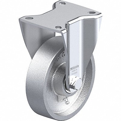 GRAINGER BHG125K1 Plate Caster Rigid Metal 6 1/2 H