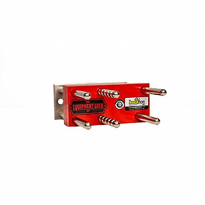 EQUIPMENT LOCK COMPANY BHLockKA Lock Hardened Steel Red