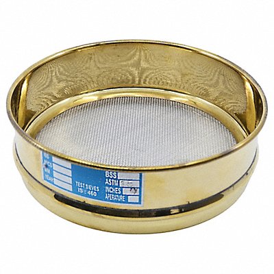 EISCO SCIENTIFIC BI0139BRB Brass Sieve SS Screen 8 Dia 2.5 D