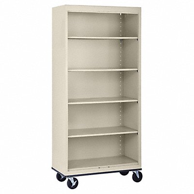 ATLANTIC METAL BM4036187207 Mobile Bookcase 3 Shelf Putty 78x36