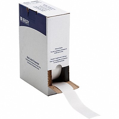 BRADY BM34427 Label 1 1/2 in W Clear White