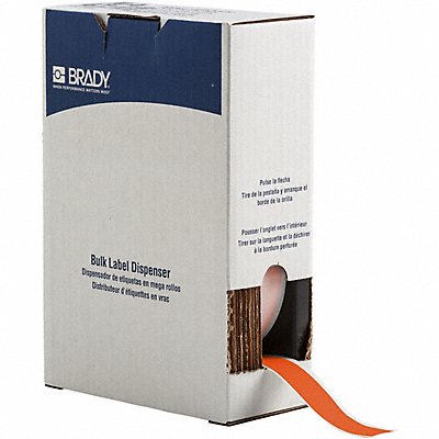 BRADY BM7C1000584OR Label 1 in W Outdoor Orange