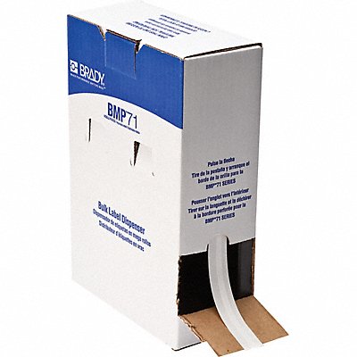 BRADY BM7C240498 Label 15/64 in W Indoor White