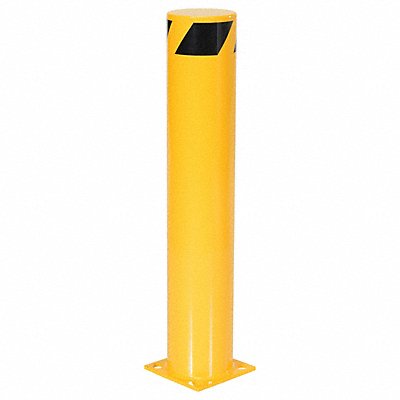 VESTIL BOL3665 Steel Pipe Safety Bollard - Yellow