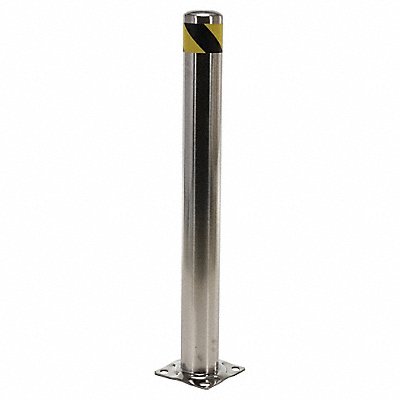 GRAINGER BOLSS4245 Bollard 42 in H Silver Stainless Steel