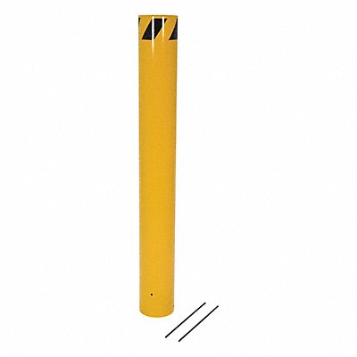 VESTIL BOLPP6265 Bollard 72 in H Yellow Carbon Steel