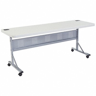 NATIONAL PUBLIC SEATING BPFT2472 Mobile Flip Top Seminar Table 29-1/2 H