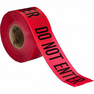 GRAINGER 102824 Barricade Tape Red 1 000 ft L 3 in