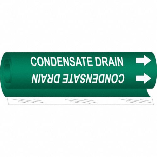 BRADY 5663I Pipe Marker Condensate Drain 9in H 8in W