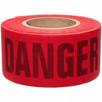 GRAINGER 91084 Barricade Tape Red 200 ft L 3 in