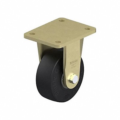 GRAINGER BSSE125K Plate Caster Rigid Rubber 6 11/16 H