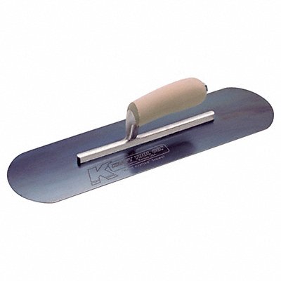 KRAFT TOOL CF290B Pool Trowel 16 L Blue Steel Round