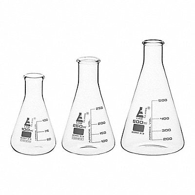 EISCO SCIENTIFIC CH196032 Erlenmeyer Flask Set Stopper Closure