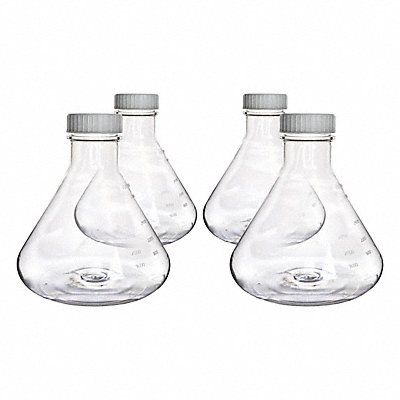 EISCO SCIENTIFIC CH5236PK04 Erlenmeyer Flask Clear 3 L PK4