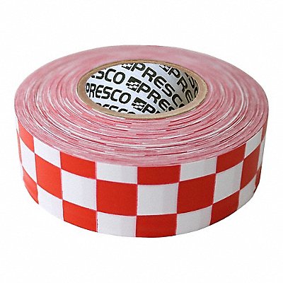 GRAINGER CKWR200 Flaging Tape Red/Whte 300 ft L 1 3/16 in