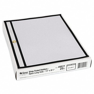 C-LINE 49911 Holder Open Side 8.5x11 Clear PK25
