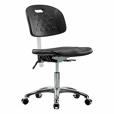 GRAINGER BRCLRHPDHCHCRT0A0CCBLK Poly CR Chair Desk Castors Black Poly