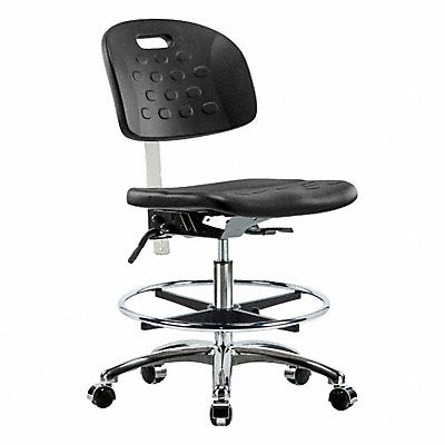 GRAINGER BRCLRHPMBCHCRT0A0CFCCBLK Poly CR Chair Med Foot Ring Cast Blk