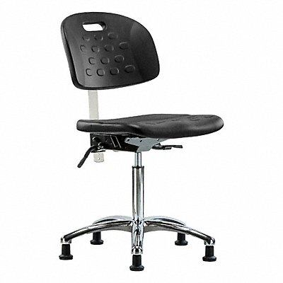 GRAINGER BRCLRHPMBCHCRT1A0NFRGBLK Poly CR Chair Med Tilt Glides Blk